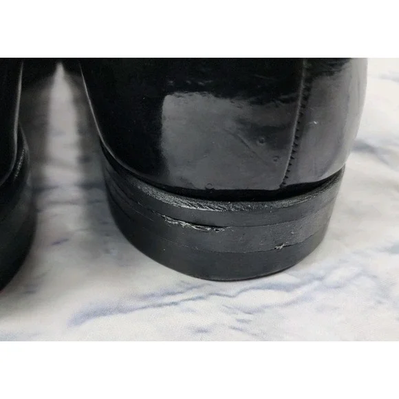 Craddock Terry Shoes MENS 10 Military Dress Oxford High Gloss Black VINTAGE 1992